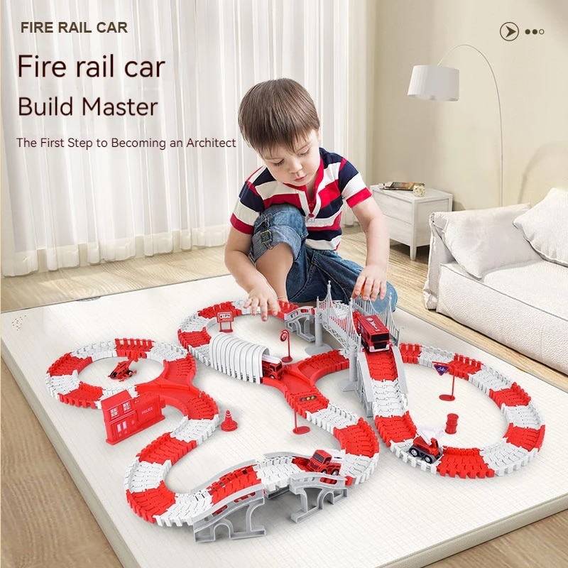 Car Accessories For Boys - Set mobil miniatur, mainan Puzzle anak