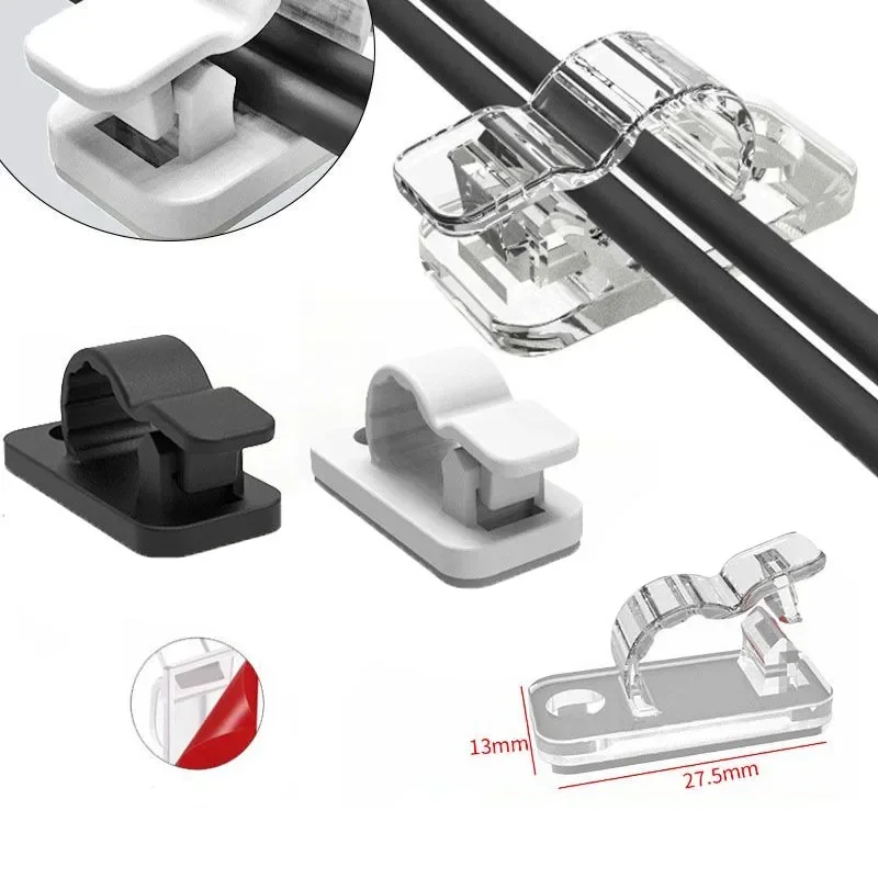 Car Cable Organizer - 10/50 buah klip kabel perekat manajemen