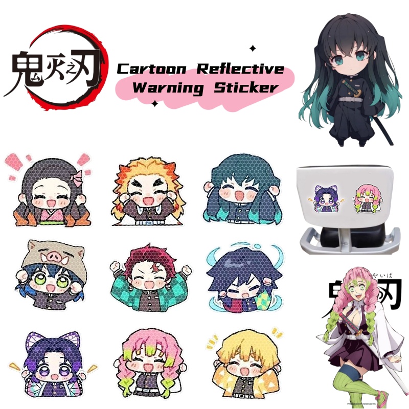 Car Accessories Cute - Stiker reflektif mobil dengan karakter kartun