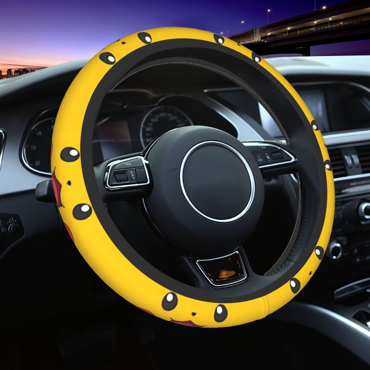 Car Accessories Girl - Penutup Roda Kemudi B-Bikachus Smile untuk