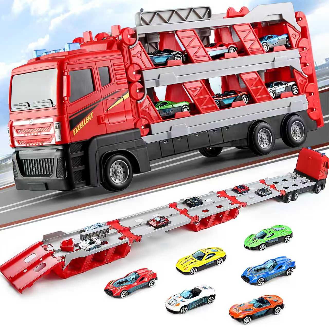 Set Mainan Truk Pengangkut Mob - Car Accessories For Boys ulasan dan harga