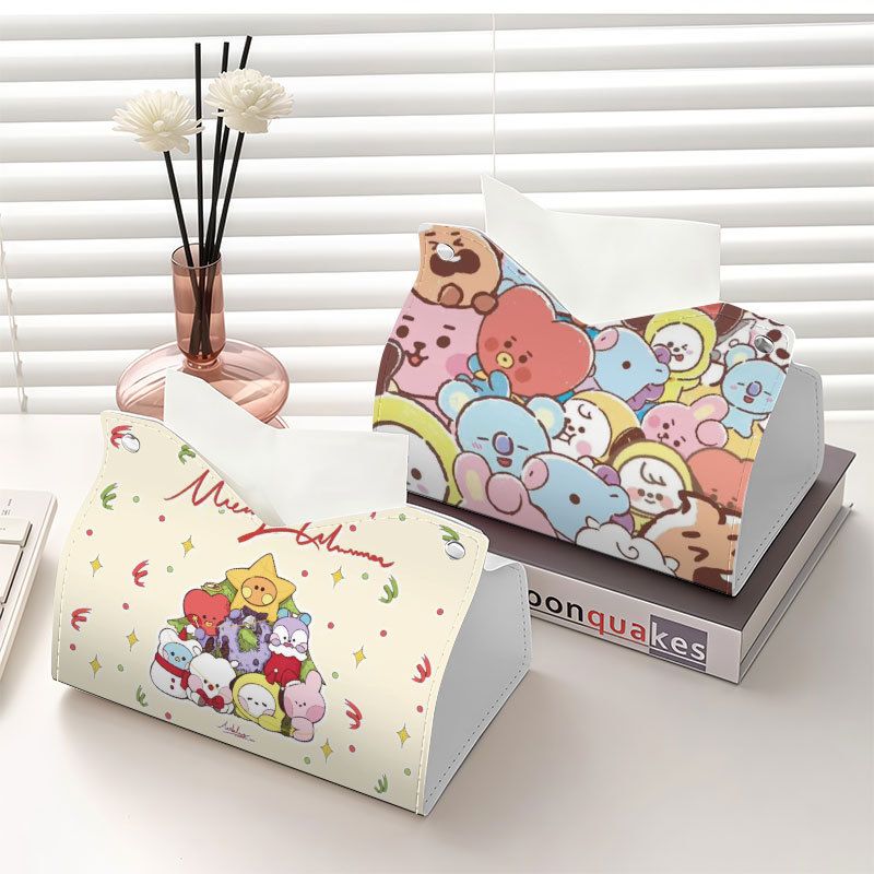 Kotak tisu bertema idola BT21  - Car Accessories Cute ulasan dan harga